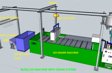 Large Ice Block Factory for Sell Ice with crane system-CBFI